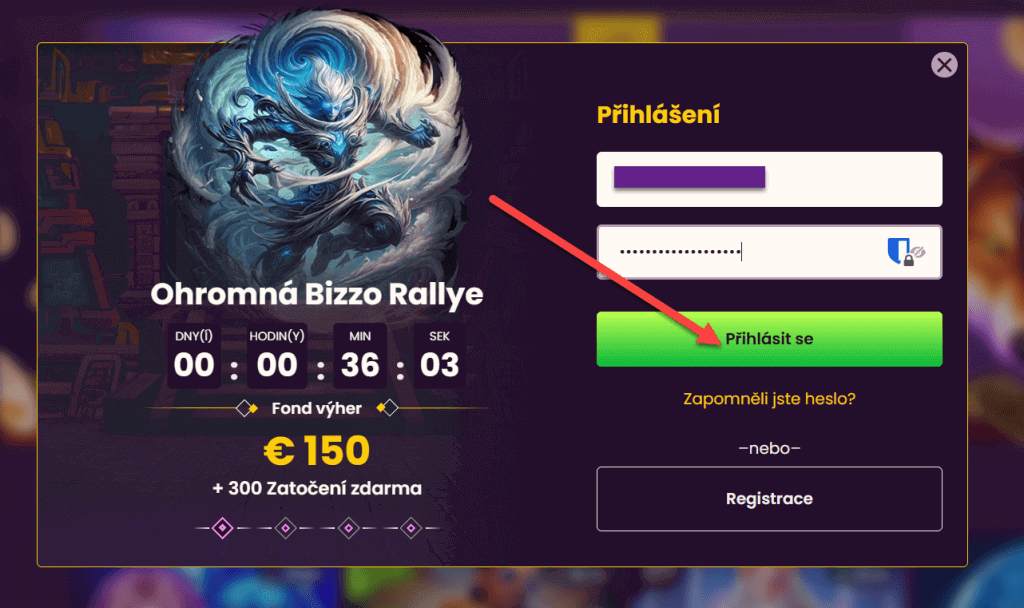 Vstup do Bizzo Casina – Přihlášení a Hrajte!